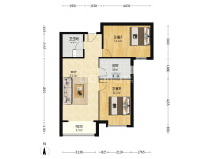 德信公园旁 香邑溪谷玫瑰园 南向两居室 出售-涿州香邑溪谷玫瑰园户型图