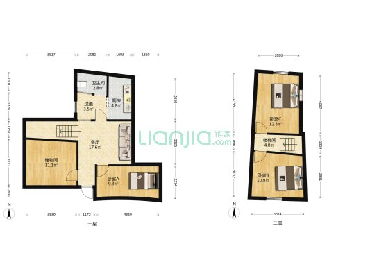 鲁迅路 3室1厅1卫 52平方
