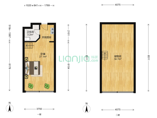 未来城 1室0厅1卫 56平方