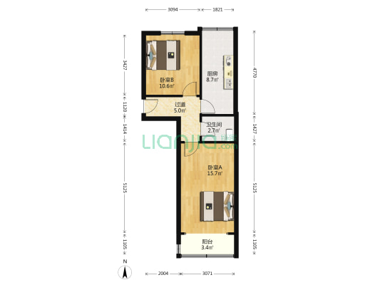 商水路33号小区 2室0厅1卫 54平方