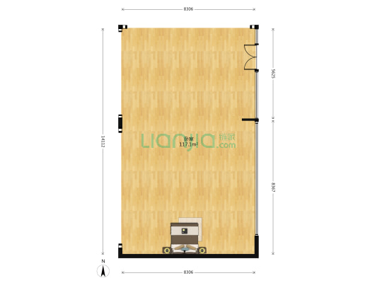 北翼玖玖广场 1室0厅0卫 59平方