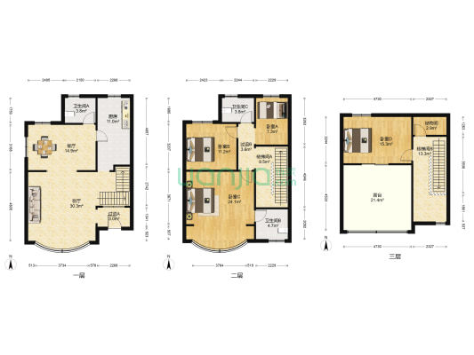 金桂苑 4室2厅3卫 156平方