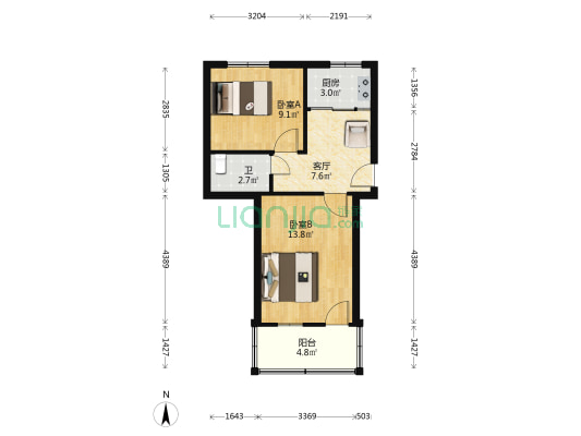 东胜路30-32号 2室1厅1卫 50平方