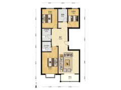 华阳路天龙小区南北通透三居两卫，毛坯房-涿州天龙小区户型图