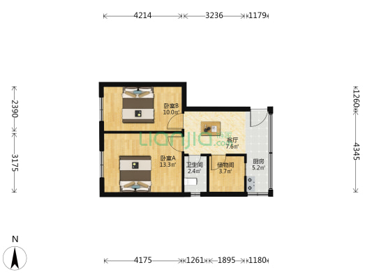 金寨路406号 2室1厅1卫 49平方