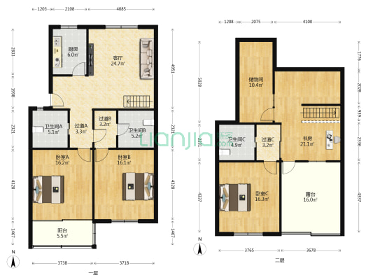 医院路 4室1厅3卫 149平方