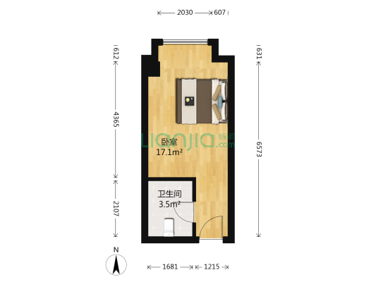 华都文郡 1室0厅1卫 36平方