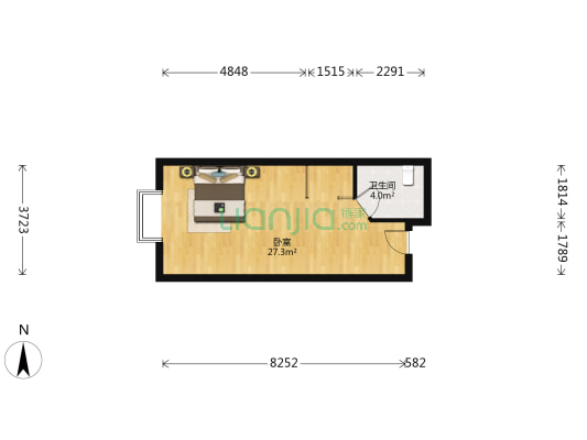 三重星都心 1室0厅1卫 47平方