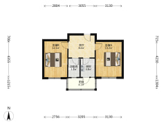 桃园区南向两居 全天采光 房本满五-涿州工商局小区-冠云西路户型图