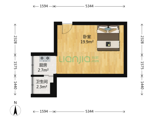金穗大厦 1室0厅1卫 33平方
