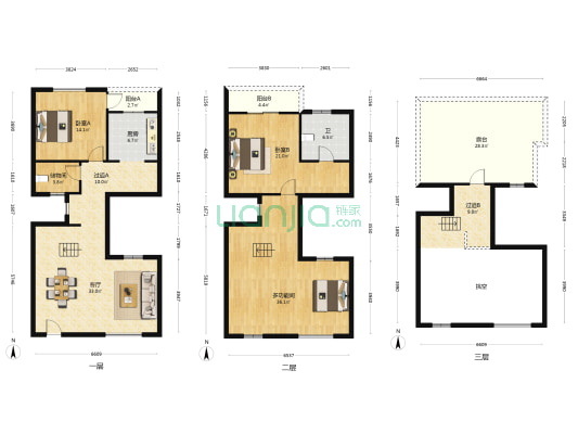 卓越千山里 3室1厅1卫 222平方