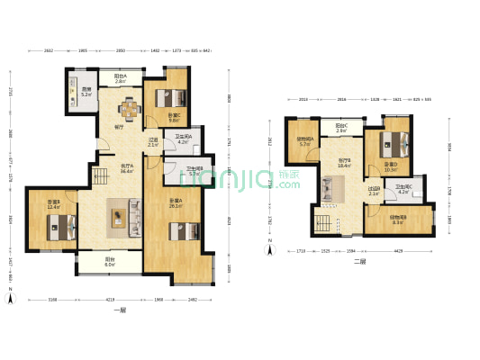 金江花园 4室2厅3卫 138平方