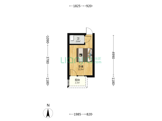 七枫巷 1室0厅1卫 27平方