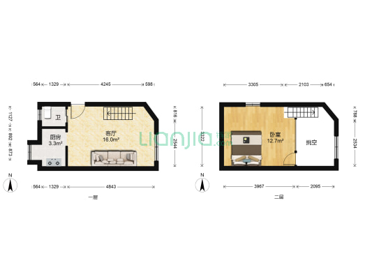 沈阳村10号 1室1厅1卫 26平方