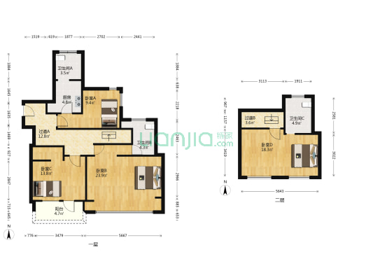 江南沄著 4室0厅3卫 119平方