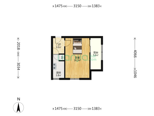 荣安街 1室0厅1卫 27平方