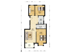 天地新城 南北通透3居室 低楼层 满二 随时看房-涿州天地新城户型图