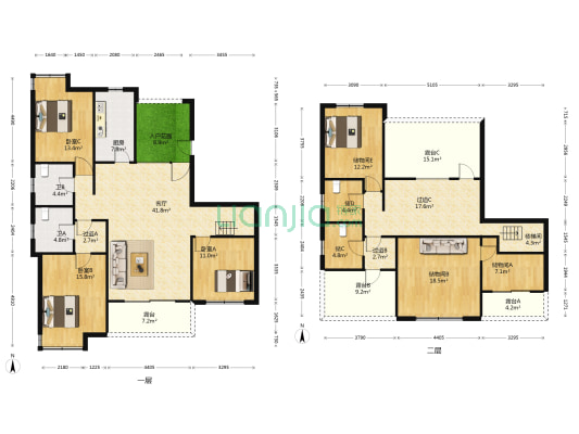 南城水岸 3室1厅2卫 228平方