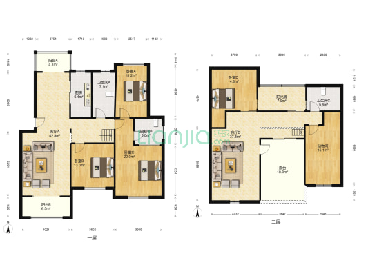 鼎盛花园 4室2厅3卫 183平方