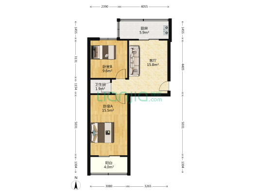 四府街51号院 2室1厅1卫 61平方
