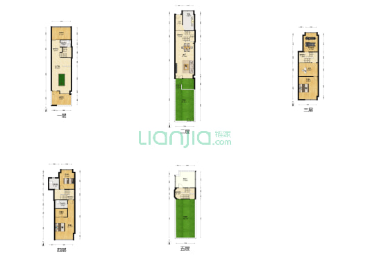 彩叠园1A期 5室1厅3卫 214平方