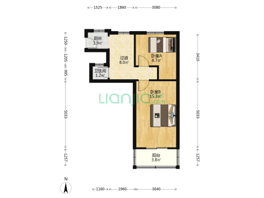 商储小区 2室0厅1卫 48平方