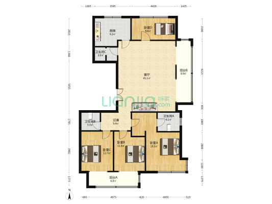 燕港御灏府 4室1厅3卫 193平方