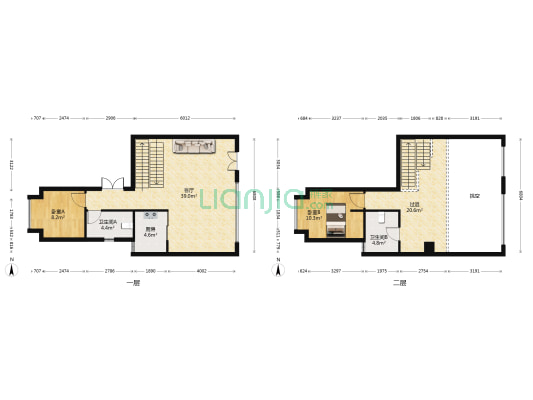龙湖景粼天著山隐 2室1厅2卫 123平方