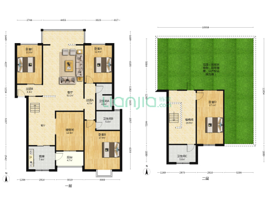 花簇锦绣 4室1厅3卫 207平方