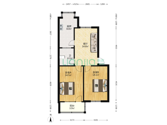 丰乐路15号院 2室1厅1卫 71平方