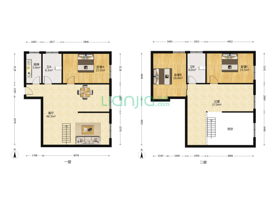 南华大楼 3室1厅2卫 186平方