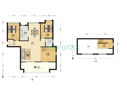 汉唐翰林府 4室1厅1卫 142平方
