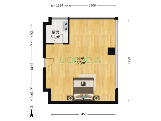 麓坊中心 1室0厅0卫 55平方