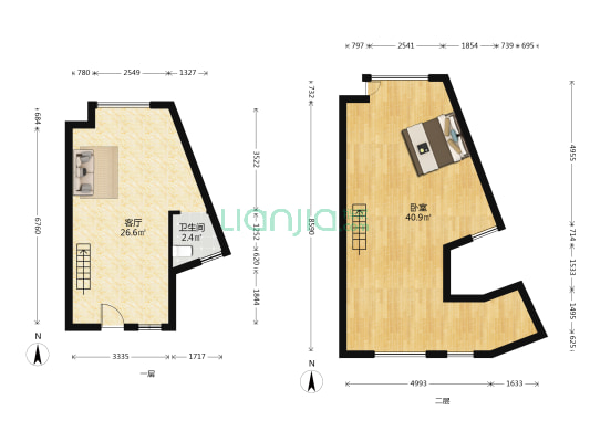 阳光城MODO 1室1厅1卫 42平方