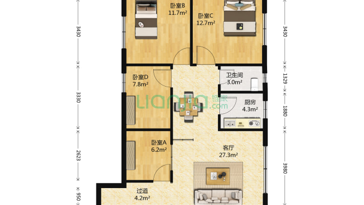 龙平支街二手房实景图
