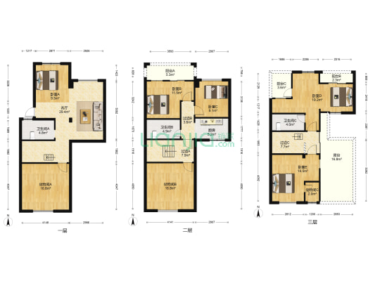 公园道一号一区 5室1厅3卫 238平方