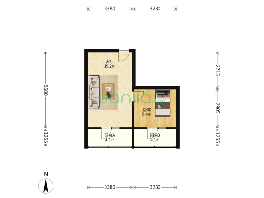 汉阳大道33到65号 1室1厅0卫 47平方