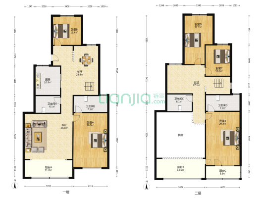 曲江公馆 5室2厅4卫 285平方