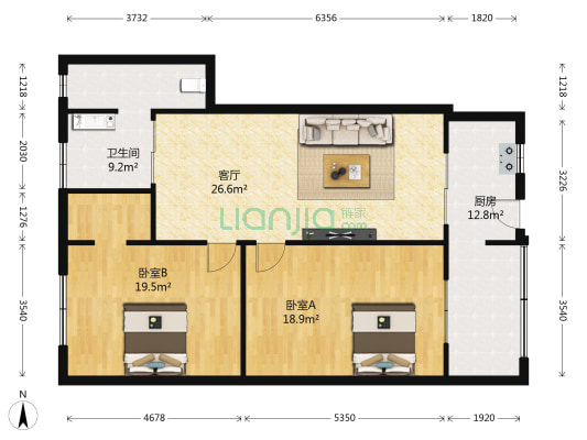 焦家台供销社 2室1厅1卫 98平方