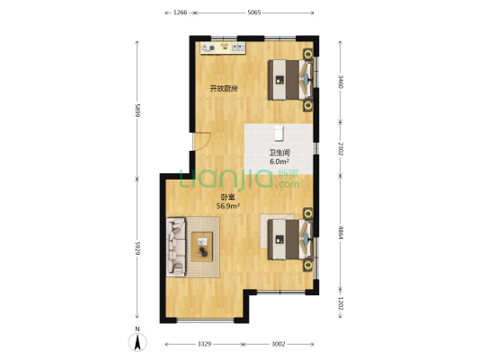 凤凰嘉苑 1室0厅1卫 81平方