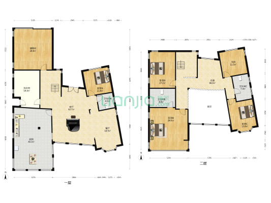 元一高尔夫别墅二期 5室2厅3卫 352平方