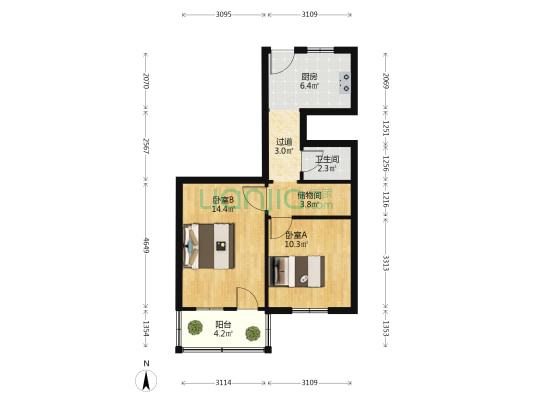 安庆路169号 2室0厅1卫 62平方