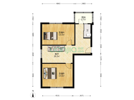 沈阳站社区 2室1厅1卫 71平方