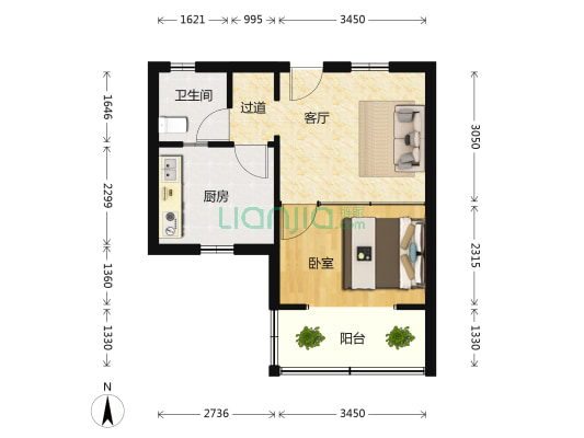 光华绿苑 1室1厅1卫 42平方