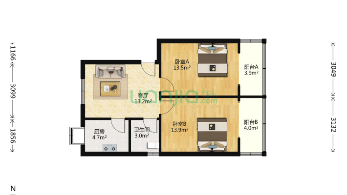 党校宿舍二手房实景图