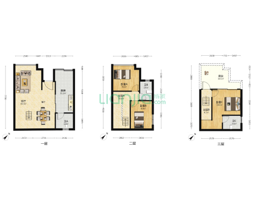 雅居乐映珀湾畔 3室1厅3卫 103平方