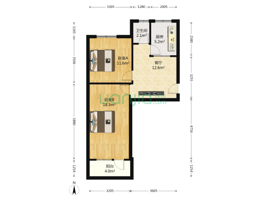采光充足   户型通透    小区环境比较整洁-户型图