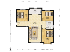 高铁区域，交通便捷，中高楼层，视野宽阔-涿州高铁新干线户型图