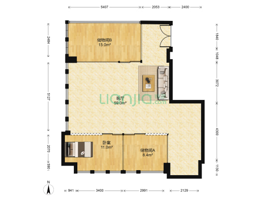 贝蒙盘古 1室1厅0卫 117平方