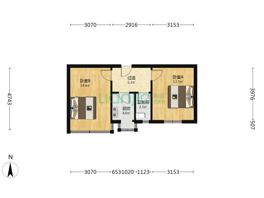 永安东街小区 2室0厅1卫 46平方